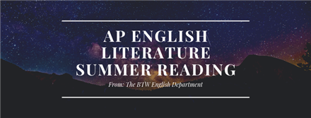 English 3 & 4 Summer Reading
